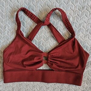 Born Primitive Red Seamless Bra with Crisscross Straps